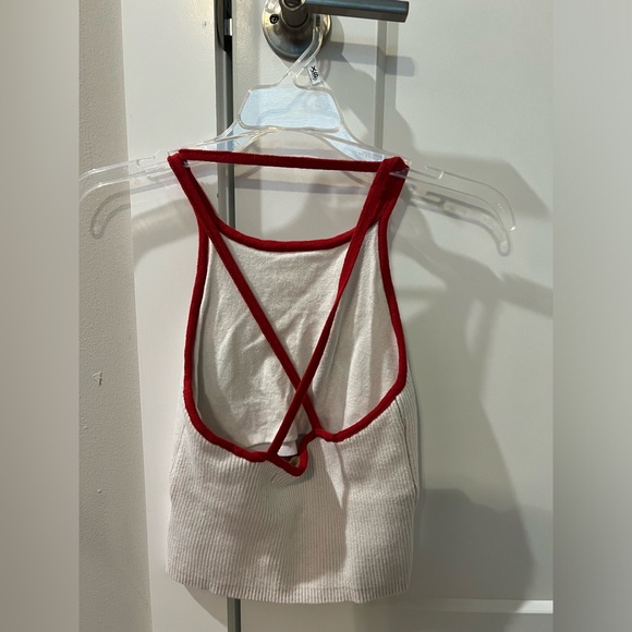 Hollister USA Ribbed Crop Top with Criss Cross Back - Picture 2 of 3